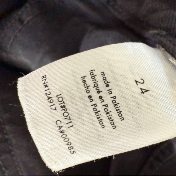 We Wore What High Rise Wide Leg Black Denim Jeans Split Leg - Picture 10 of 13